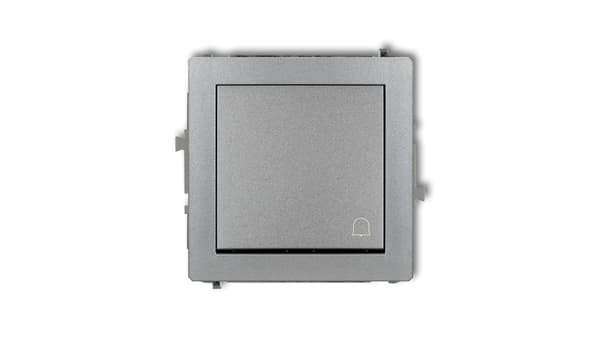 Halsringning Deco klockknapp silver metallic (7DWP-4)