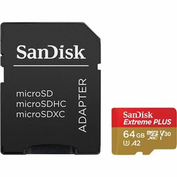 Micro SD-minneskort med adapter Western Digital SDSQXBU-064G-GN6MA
