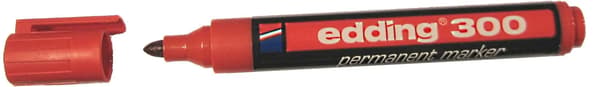 Edding Permanent Marker 300 Rund Spids Rød (EG1001)