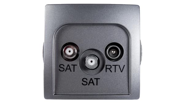 Kontakt-Simon Antennuttag Simon Basic RTV-SAT-SAT inox (BMZAR+SAT3.1-P2.01/21)