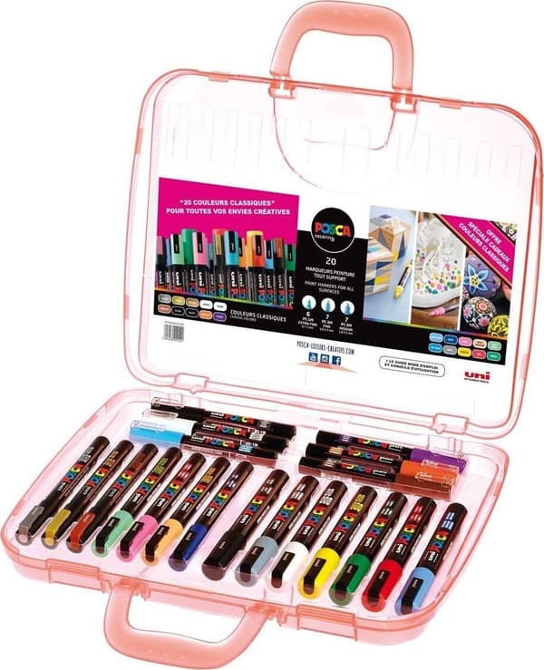 Posca POSCA Tussit UNI Malkoffer Klassik 20 kpl:n setti