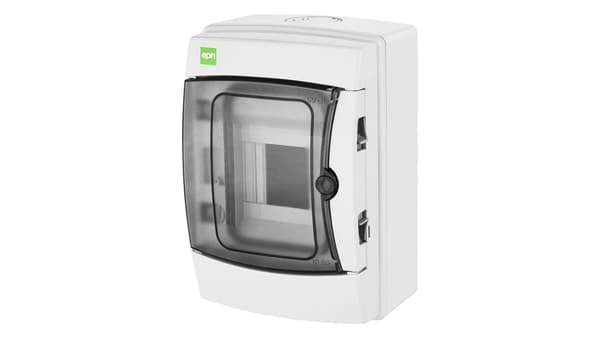 GALANT PLUS RN hermetisk modulär kopplingsutrustning 1x4 transparent dörr (N+PE) IP65 1601-01