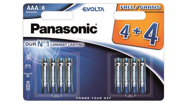 Panasonic Evolta AAA /R03 Batteri 8 stk.