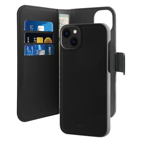 Puro Wallet Detachable 2in1 iPhone 14 Plus musta