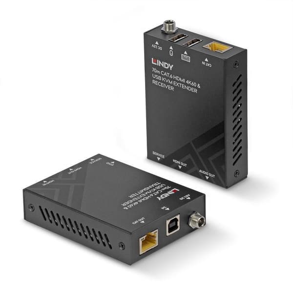 Lindy 70m Cat.6 HDMI 4K60, USB & Audio KVM-förlängare