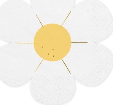 Servietter Daisy, 16x16,5 cm, mix (1 stk./12 stk.)