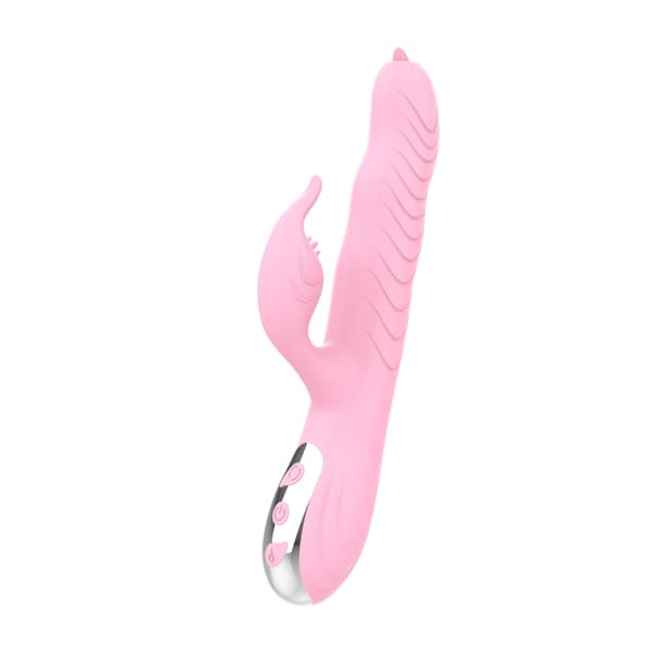 Roterande kaninvibrator med rörlig tunga