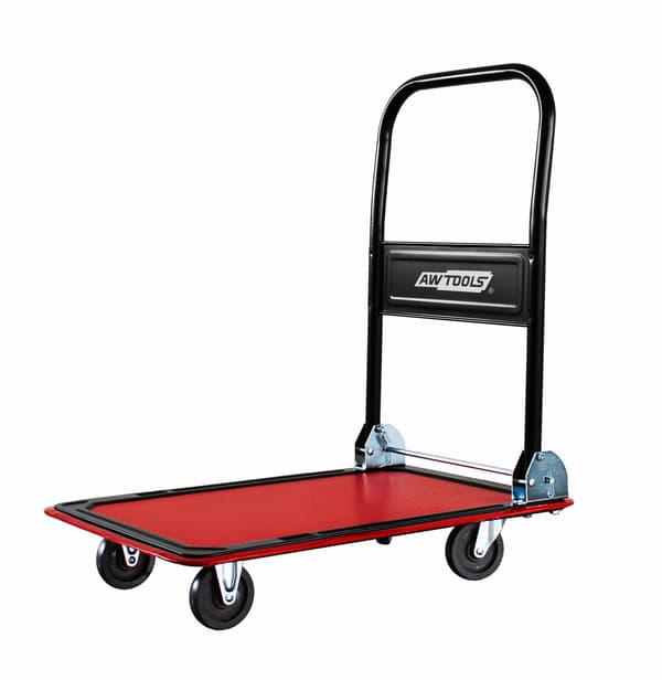 AWTOOLS LAGERVAGN 4-HJULIG 150KG PLATTFORM 73x47cm