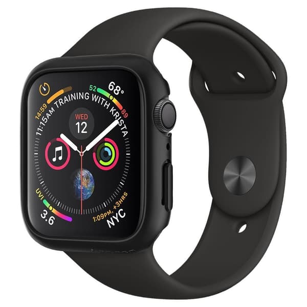 Spigen Thin Fit Cover til Apple Watch 4/5/6/SE (44 mm) – Sort