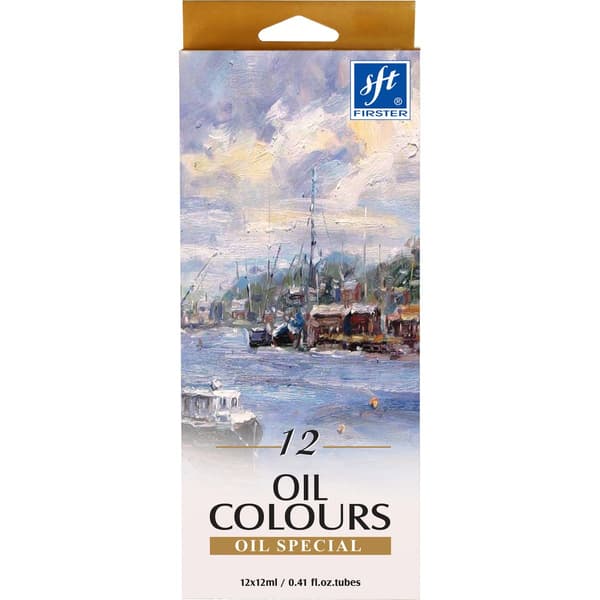 Oljefärger i tub om 12 färger 12ml