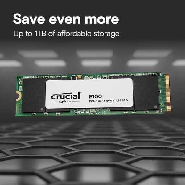 Crucial E100 Gen4 2280 2TB NVMe PCIe M.2 SSD