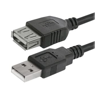 USB Logo USB-A -kaapeli - USB-A 3 m valkoinen (17060)