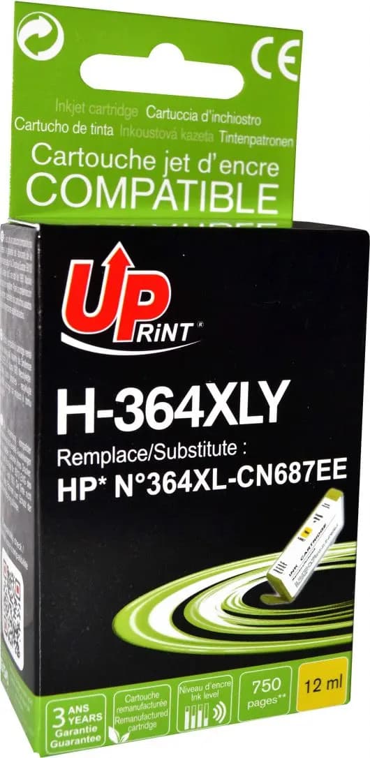 UPrint blækpatron H-364XLY/CB325EE (gul)