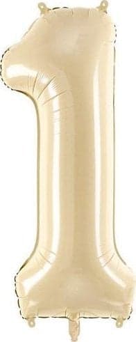 Folioilmapallo numero \"1\", 72cm, beige