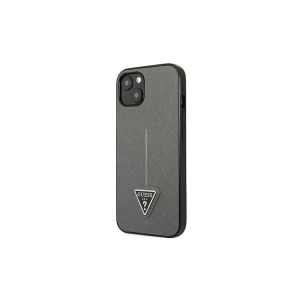 Guess GUHCP14SPSATLG iPhone 14 6.1 \"Sølv / Sølv Hardcase SaffianoTriangle Logo