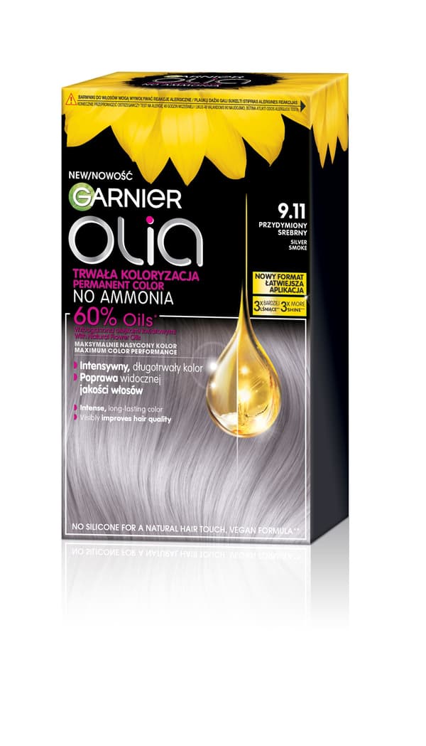 GARNIER Olia Hårfarve nr. 9.11 Silver Smoke - Røgfyldt sølv