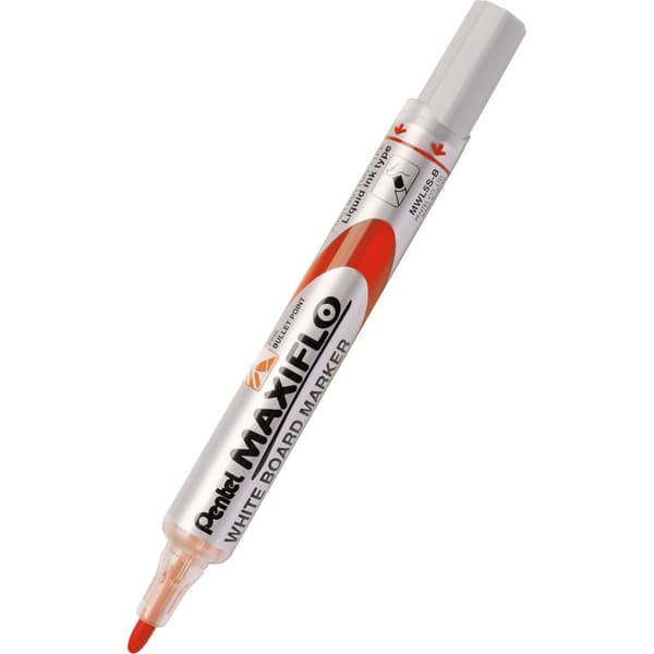 Pentel DRY MARKER MWL5S RUND ENDE RØD