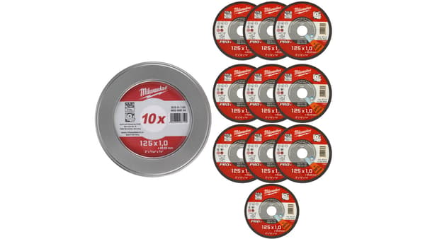 Katkaisulaikka metallille litteä 125x1mm 10kpl PRO+ MILWAUKEE