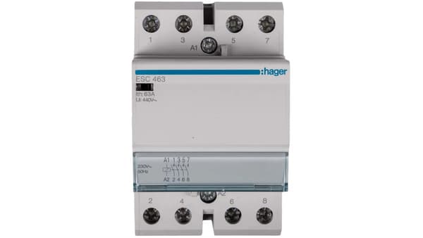 Hager Modulær Kontaktor 63A 4S 0B 230V AC - ESC463