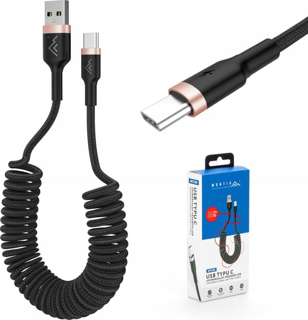 Kabel USB Typ A - USB Typ-C 1,5m (spiral) MT130 Montis