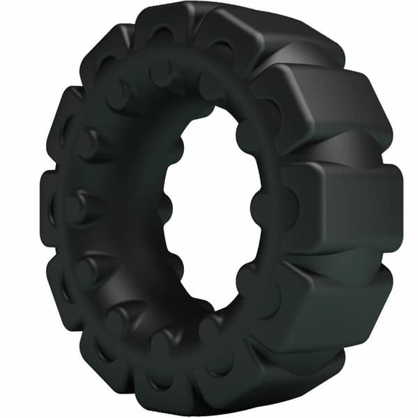 Crazy Bull Laiden Silikonring Model 5 Justerbar Sort 50mm