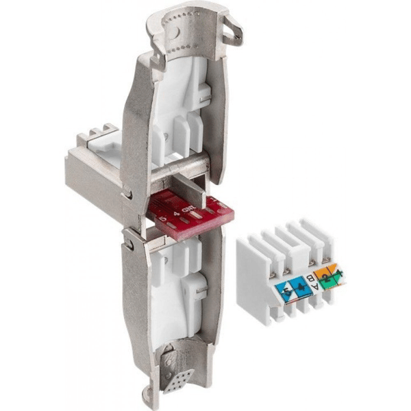 Techly 105872 RJ45 modulstik Cat6a 10G værktøjsfri, STP
