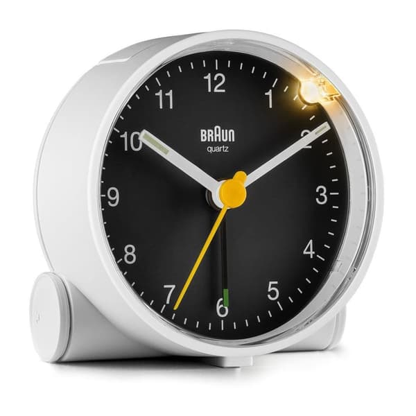 Braun BC 01 WB kvartsväckarklocka vit