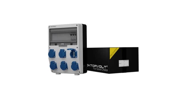 Byggetavle TD-S 6x230V Schuko-stikdåser Mennekes Doktorvolt 0588