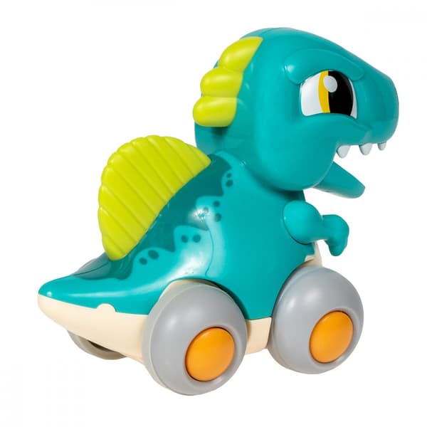 Interaktiv dinosaurie med blå enhet