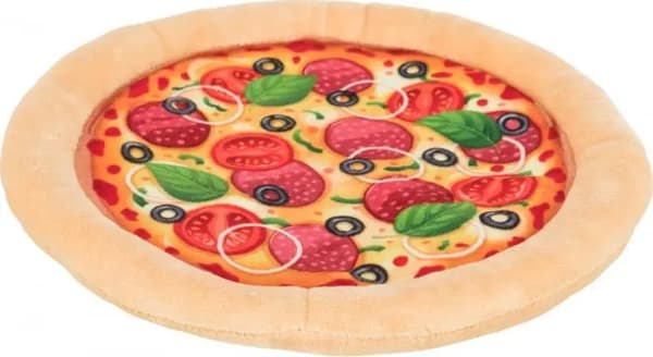 Trixie Pizza, legetøj, til hund, plys, 26 cm, knitrende