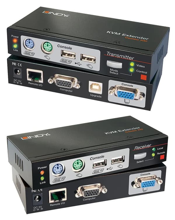 Lindy Cat.5 Kvm Extender Combo 300 Kvm-kytkimillä