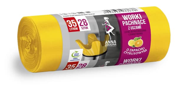 Anna Zaradna Soppåsar med öron - citrusdoft 35L /28st