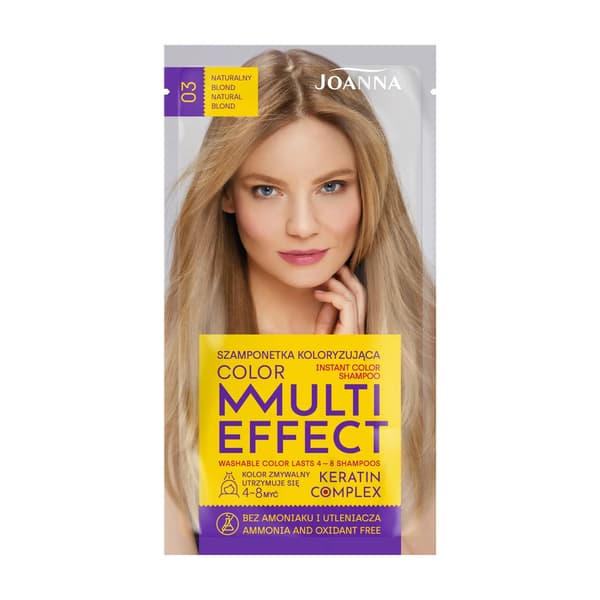 Joanna Multi Effect Color Keratin Complex Shampoo 03 Naturlig Blond 35 g