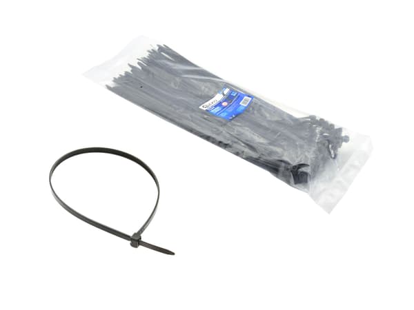 Nylonkabelbindere sort 350x3.6mm UV 100 stk (125)