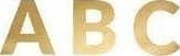 Alfabetbanner, guld, 14 cm (1 stk./63 stk.)