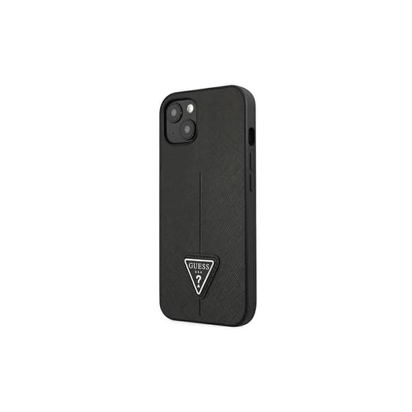 Guess GUHCP14MPSATLK iPhone 14 Plus 6,7 \"sort / sort Hardcase SaffianoTriangle Logo