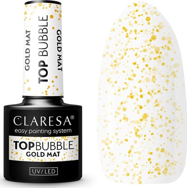 Claresa Top Bubble guld Mat No wipe -5g
