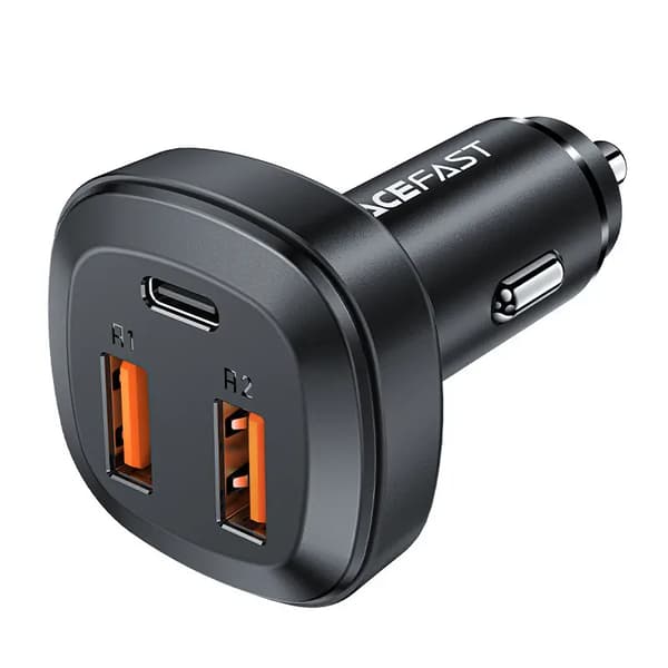 Acefast Biloplader 66W 2x USB / USB Type C, PPS, Power Delivery, Quick Charge 4.0, AFC, FCP, SCP sort (B9)