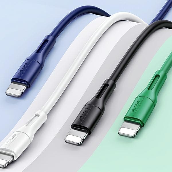 USAMS-kabel U68 lightning 2A snabbladdning 1m blå/blå SJ500USB03 (US-SJ500)