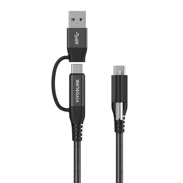 Vivolink PROUSBCMM1.5ADP USB-kabel 1,5 m USB 3.2 Gen 2 (3.1 Gen 2) USB C Sort