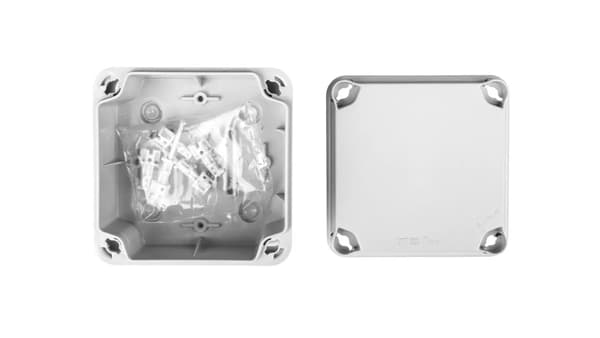 PCE lufttæt dåse LIGHT 111x111x68mm IP55 håndtag EL-111