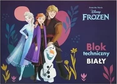 Tekniskt block A4/10K vitt Frozen
