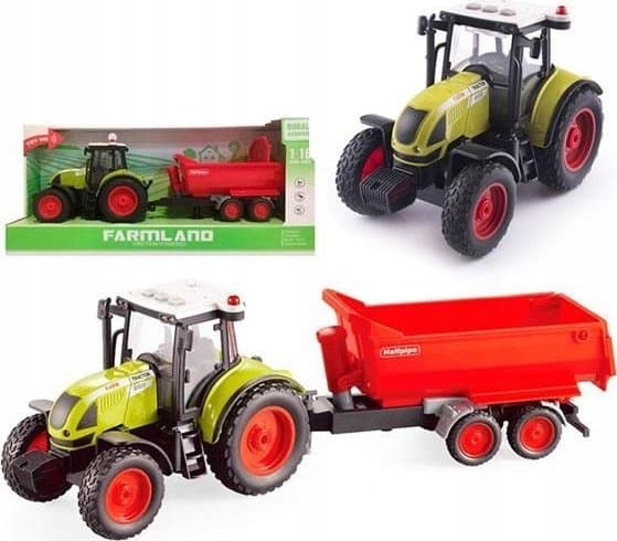 Traktor med släpvagn ljus och ljud