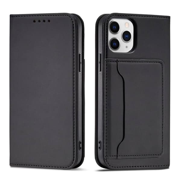 Magnetisk kortholder til iPhone 12 Pro etui kortholder sort