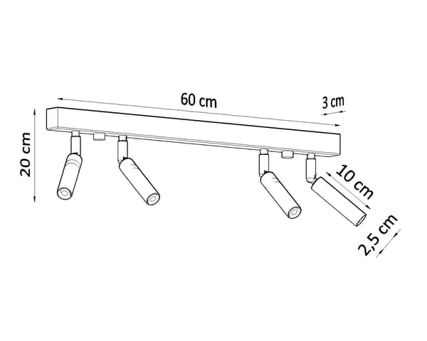 Loftlampe EYETECH 4 hvid