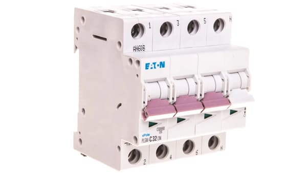 Afbryder 3P+N C 32A 10kA AC PLSM-C32/3N-MW 242546