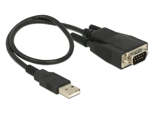 Delock USB-A USB-kaapeli - RS-232 0,35 m musta (62958)