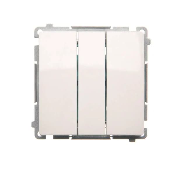 Kontakt-Simon Simon Basic Triple-knap (modul) 10AX, 250V~, quick-release hvid BMP31.01/11