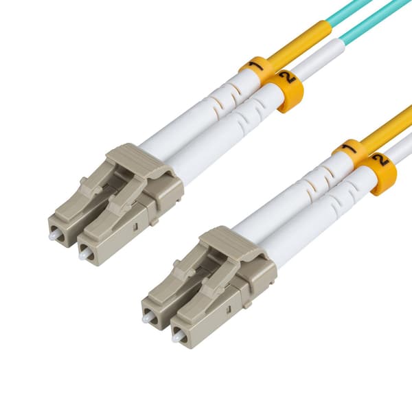 MicroConnect LC/UPC-LC/UPC 1,5m OM3 Fiber Patchkabel MM Duplex LSZH OD: 2mm, 0,3dB Aqua