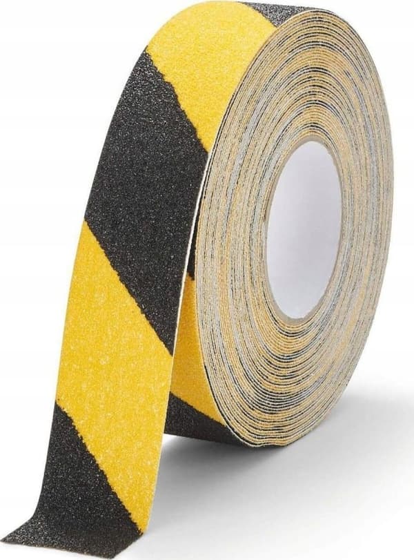 DURABLE halkskyddstejp DURALINE GRIP+ bredd 50mm svart/gul